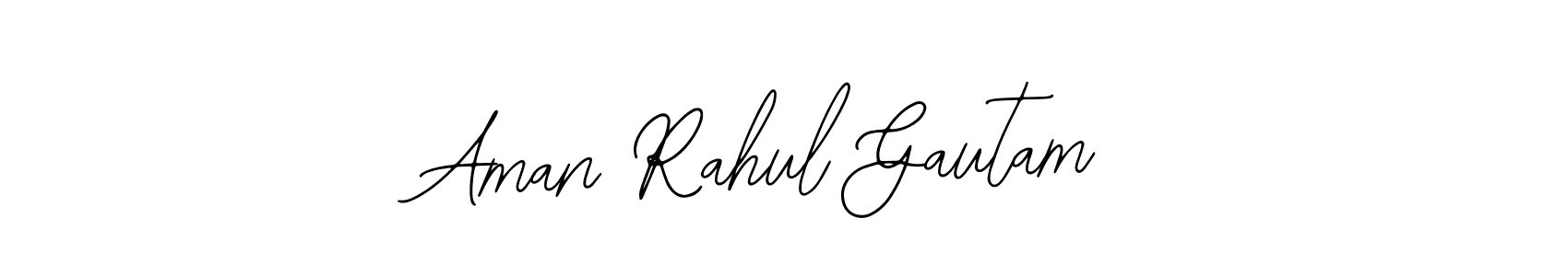 How to make Aman Rahul Gautam name signature. Use Bearetta-2O07w style for creating short signs online. This is the latest handwritten sign. Aman Rahul Gautam signature style 12 images and pictures png