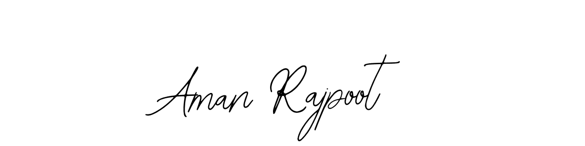 How to make Aman Rajpoot name signature. Use Bearetta-2O07w style for creating short signs online. This is the latest handwritten sign. Aman Rajpoot signature style 12 images and pictures png