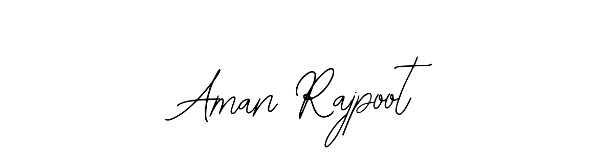 How to make Aman Rajpoot name signature. Use Bearetta-2O07w style for creating short signs online. This is the latest handwritten sign. Aman Rajpoot signature style 12 images and pictures png