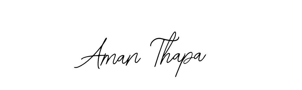 How to make Aman Thapa signature? Bearetta-2O07w is a professional autograph style. Create handwritten signature for Aman Thapa name. Aman Thapa signature style 12 images and pictures png