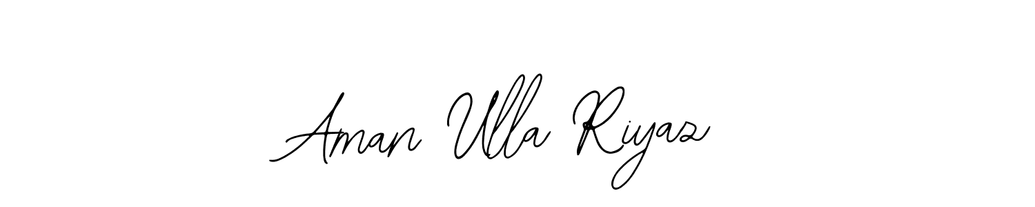 Similarly Bearetta-2O07w is the best handwritten signature design. Signature creator online .You can use it as an online autograph creator for name Aman Ulla Riyaz. Aman Ulla Riyaz signature style 12 images and pictures png