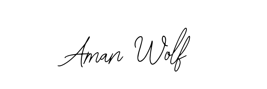 Bearetta-2O07w is a professional signature style that is perfect for those who want to add a touch of class to their signature. It is also a great choice for those who want to make their signature more unique. Get Aman Wolf name to fancy signature for free. Aman Wolf signature style 12 images and pictures png