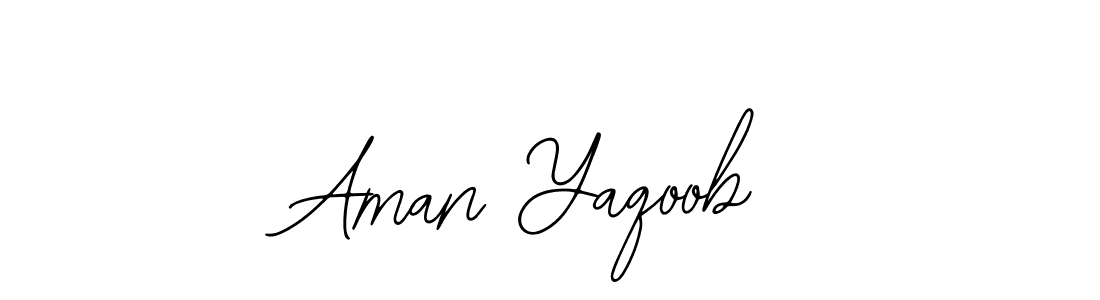 The best way (Bearetta-2O07w) to make a short signature is to pick only two or three words in your name. The name Aman Yaqoob include a total of six letters. For converting this name. Aman Yaqoob signature style 12 images and pictures png