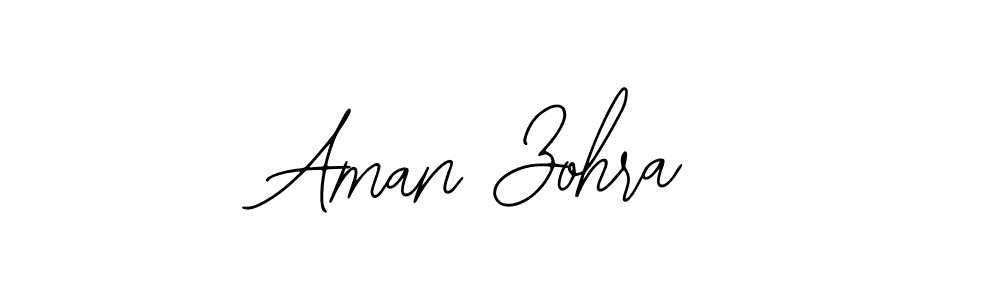 How to make Aman Zohra name signature. Use Bearetta-2O07w style for creating short signs online. This is the latest handwritten sign. Aman Zohra signature style 12 images and pictures png