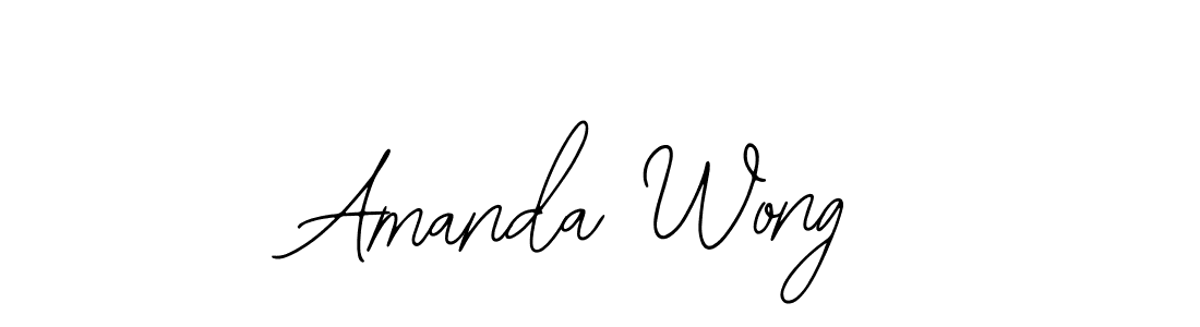 How to make Amanda Wong name signature. Use Bearetta-2O07w style for creating short signs online. This is the latest handwritten sign. Amanda Wong signature style 12 images and pictures png