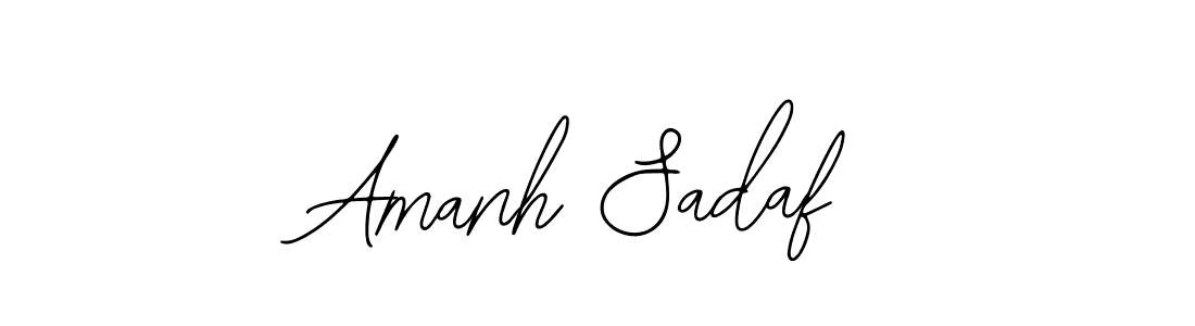 Use a signature maker to create a handwritten signature online. With this signature software, you can design (Bearetta-2O07w) your own signature for name Amanh Sadaf. Amanh Sadaf signature style 12 images and pictures png