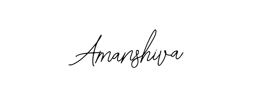 Use a signature maker to create a handwritten signature online. With this signature software, you can design (Bearetta-2O07w) your own signature for name Amanshiva. Amanshiva signature style 12 images and pictures png