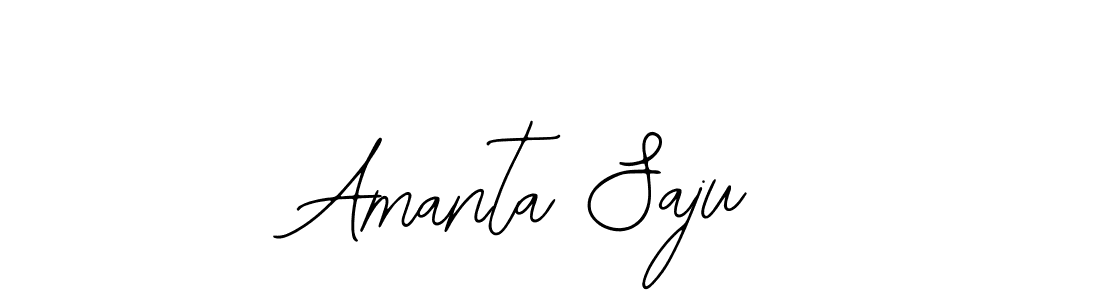 How to make Amanta Saju name signature. Use Bearetta-2O07w style for creating short signs online. This is the latest handwritten sign. Amanta Saju signature style 12 images and pictures png