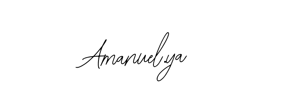 How to make Amanuel.ya name signature. Use Bearetta-2O07w style for creating short signs online. This is the latest handwritten sign. Amanuel.ya signature style 12 images and pictures png