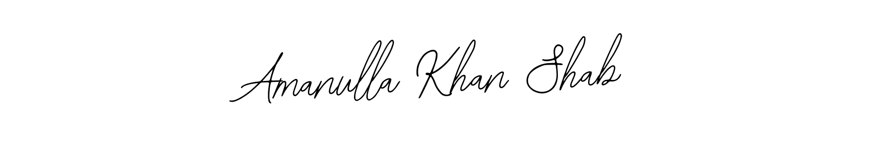 if you are searching for the best signature style for your name Amanulla Khan Shab. so please give up your signature search. here we have designed multiple signature styles  using Bearetta-2O07w. Amanulla Khan Shab signature style 12 images and pictures png