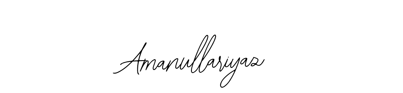 How to make Amanullariyaz name signature. Use Bearetta-2O07w style for creating short signs online. This is the latest handwritten sign. Amanullariyaz signature style 12 images and pictures png