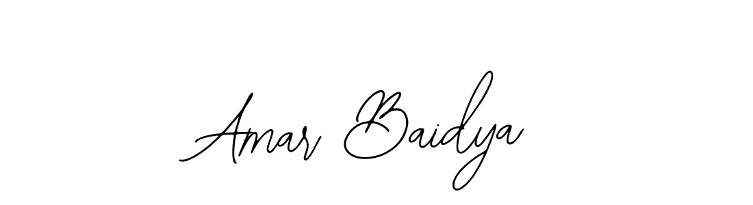 How to make Amar Baidya name signature. Use Bearetta-2O07w style for creating short signs online. This is the latest handwritten sign. Amar Baidya signature style 12 images and pictures png