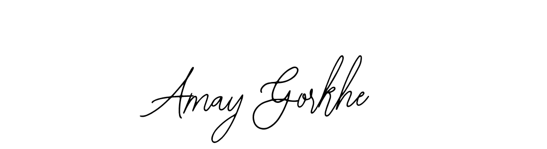 Also You can easily find your signature by using the search form. We will create Amay Gorkhe name handwritten signature images for you free of cost using Bearetta-2O07w sign style. Amay Gorkhe signature style 12 images and pictures png