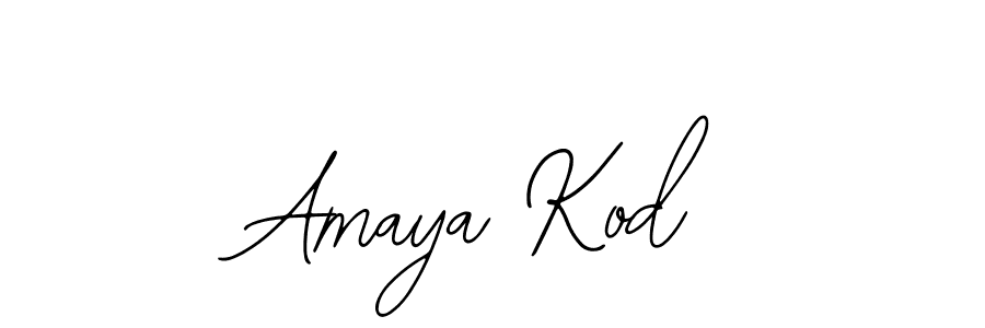 The best way (Bearetta-2O07w) to make a short signature is to pick only two or three words in your name. The name Amaya Kod include a total of six letters. For converting this name. Amaya Kod signature style 12 images and pictures png