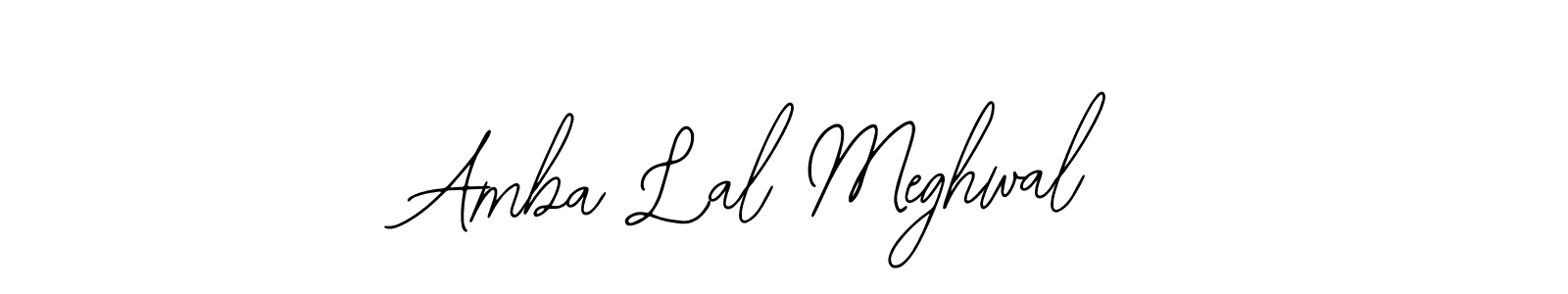 Bearetta-2O07w is a professional signature style that is perfect for those who want to add a touch of class to their signature. It is also a great choice for those who want to make their signature more unique. Get Amba Lal Meghwal name to fancy signature for free. Amba Lal Meghwal signature style 12 images and pictures png