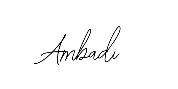 How to make Ambadi signature? Bearetta-2O07w is a professional autograph style. Create handwritten signature for Ambadi name. Ambadi signature style 12 images and pictures png