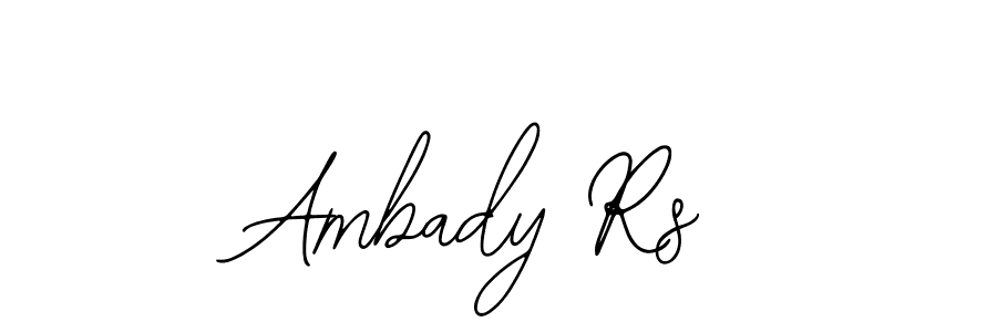 How to make Ambady Rs name signature. Use Bearetta-2O07w style for creating short signs online. This is the latest handwritten sign. Ambady Rs signature style 12 images and pictures png