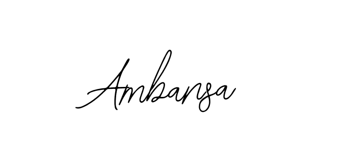 How to make Ambansa signature? Bearetta-2O07w is a professional autograph style. Create handwritten signature for Ambansa name. Ambansa signature style 12 images and pictures png