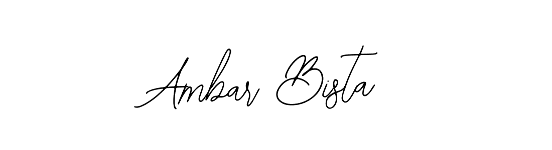 Use a signature maker to create a handwritten signature online. With this signature software, you can design (Bearetta-2O07w) your own signature for name Ambar Bista. Ambar Bista signature style 12 images and pictures png