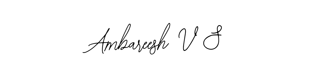 How to Draw Ambareesh V S signature style? Bearetta-2O07w is a latest design signature styles for name Ambareesh V S. Ambareesh V S signature style 12 images and pictures png