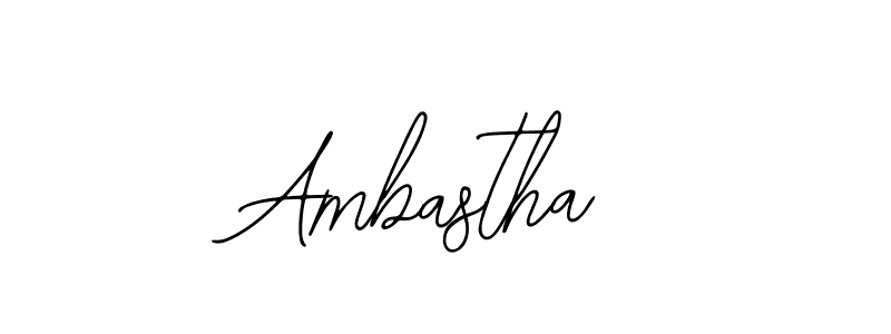 How to make Ambastha name signature. Use Bearetta-2O07w style for creating short signs online. This is the latest handwritten sign. Ambastha signature style 12 images and pictures png