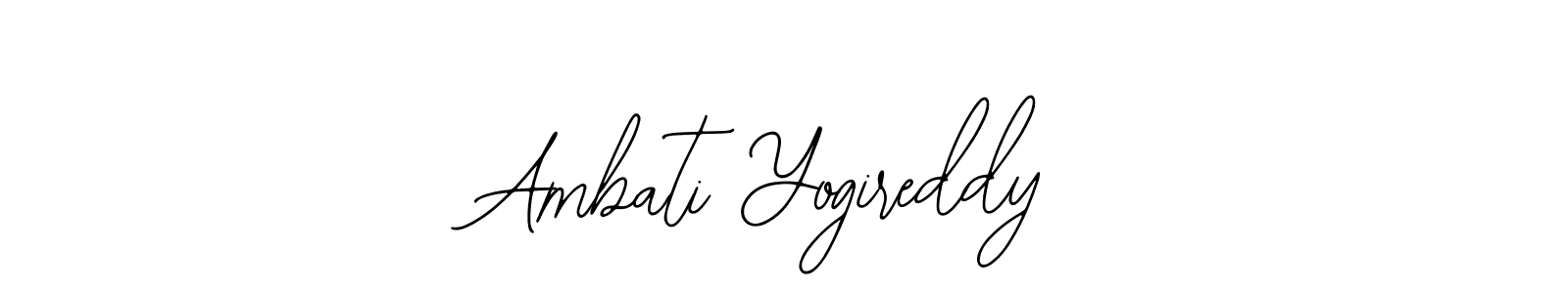 Bearetta-2O07w is a professional signature style that is perfect for those who want to add a touch of class to their signature. It is also a great choice for those who want to make their signature more unique. Get Ambati Yogireddy name to fancy signature for free. Ambati Yogireddy signature style 12 images and pictures png