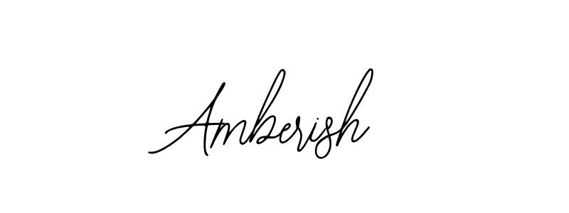Use a signature maker to create a handwritten signature online. With this signature software, you can design (Bearetta-2O07w) your own signature for name Amberish. Amberish signature style 12 images and pictures png
