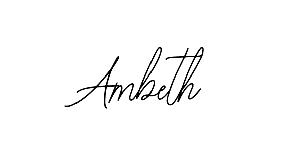 How to make Ambeth signature? Bearetta-2O07w is a professional autograph style. Create handwritten signature for Ambeth name. Ambeth signature style 12 images and pictures png
