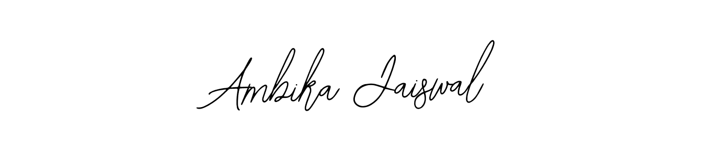 The best way (Bearetta-2O07w) to make a short signature is to pick only two or three words in your name. The name Ambika Jaiswal include a total of six letters. For converting this name. Ambika Jaiswal signature style 12 images and pictures png