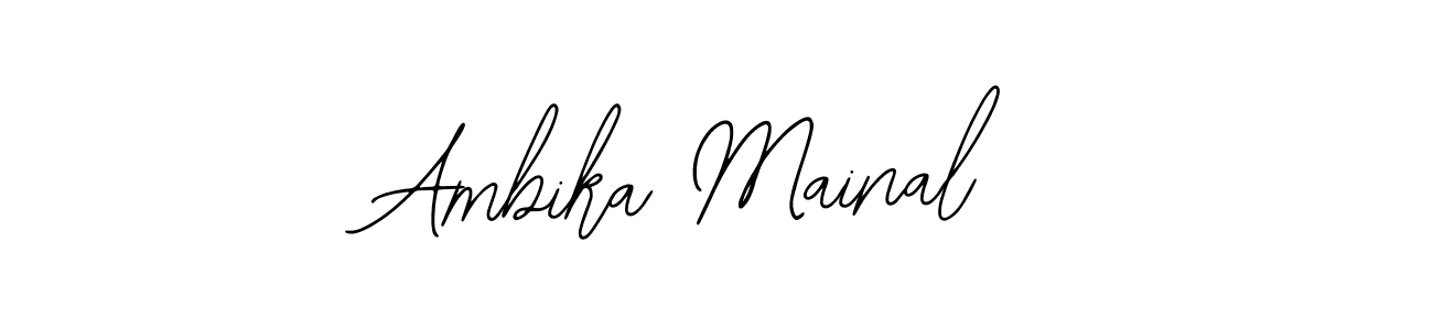 Design your own signature with our free online signature maker. With this signature software, you can create a handwritten (Bearetta-2O07w) signature for name Ambika Mainal. Ambika Mainal signature style 12 images and pictures png