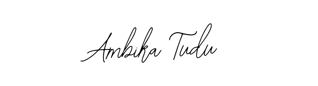 You should practise on your own different ways (Bearetta-2O07w) to write your name (Ambika Tudu) in signature. don't let someone else do it for you. Ambika Tudu signature style 12 images and pictures png