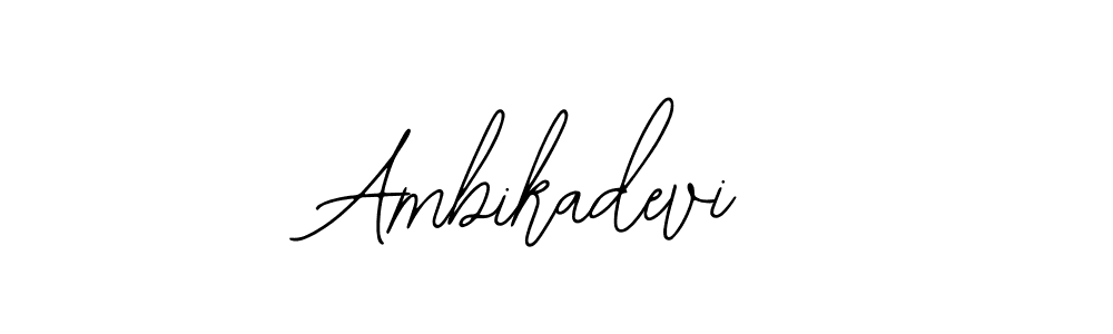 How to make Ambikadevi name signature. Use Bearetta-2O07w style for creating short signs online. This is the latest handwritten sign. Ambikadevi signature style 12 images and pictures png