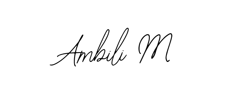 Similarly Bearetta-2O07w is the best handwritten signature design. Signature creator online .You can use it as an online autograph creator for name Ambili M. Ambili M signature style 12 images and pictures png