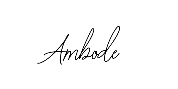 How to make Ambode signature? Bearetta-2O07w is a professional autograph style. Create handwritten signature for Ambode name. Ambode signature style 12 images and pictures png