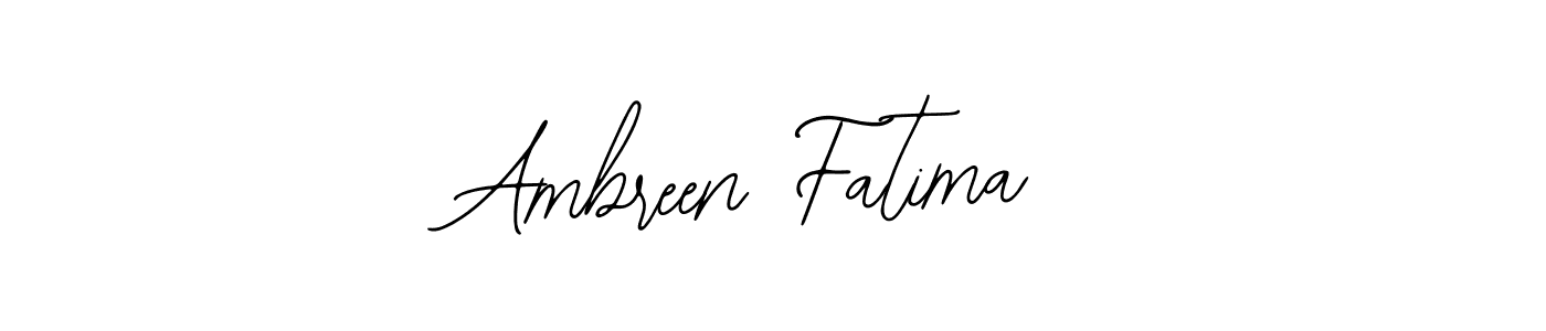 Design your own signature with our free online signature maker. With this signature software, you can create a handwritten (Bearetta-2O07w) signature for name Ambreen Fatima. Ambreen Fatima signature style 12 images and pictures png