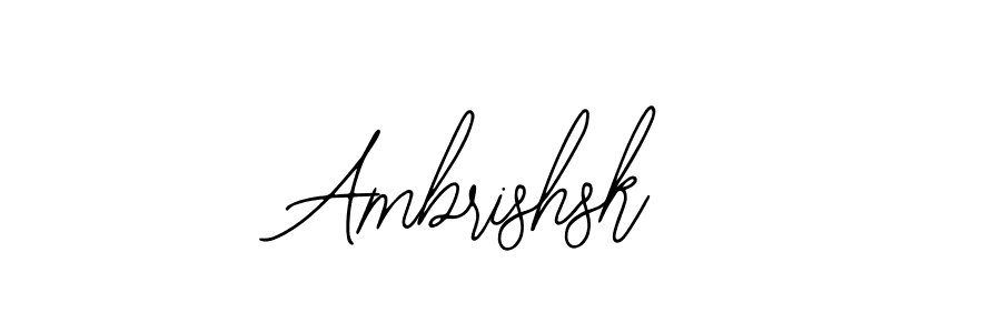 How to make Ambrishsk name signature. Use Bearetta-2O07w style for creating short signs online. This is the latest handwritten sign. Ambrishsk signature style 12 images and pictures png