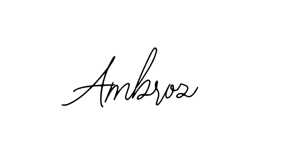 Design your own signature with our free online signature maker. With this signature software, you can create a handwritten (Bearetta-2O07w) signature for name Ambroz. Ambroz signature style 12 images and pictures png