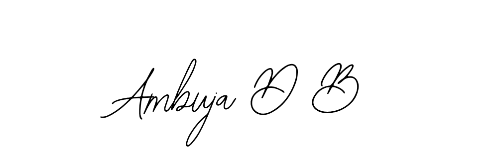 Bearetta-2O07w is a professional signature style that is perfect for those who want to add a touch of class to their signature. It is also a great choice for those who want to make their signature more unique. Get Ambuja D B name to fancy signature for free. Ambuja D B signature style 12 images and pictures png
