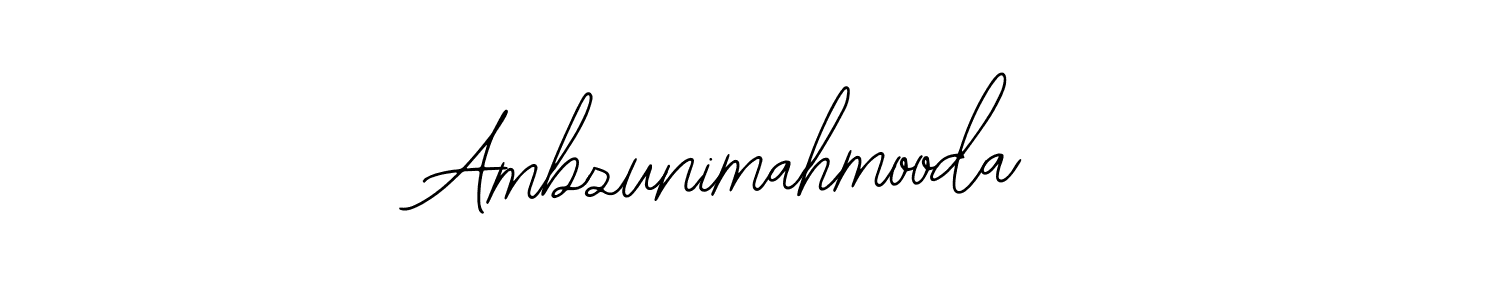 Bearetta-2O07w is a professional signature style that is perfect for those who want to add a touch of class to their signature. It is also a great choice for those who want to make their signature more unique. Get Ambzunimahmooda name to fancy signature for free. Ambzunimahmooda signature style 12 images and pictures png