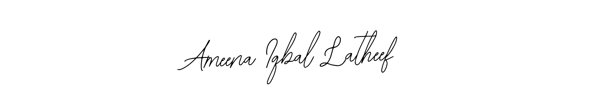 Also we have Ameena Iqbal Latheef name is the best signature style. Create professional handwritten signature collection using Bearetta-2O07w autograph style. Ameena Iqbal Latheef signature style 12 images and pictures png