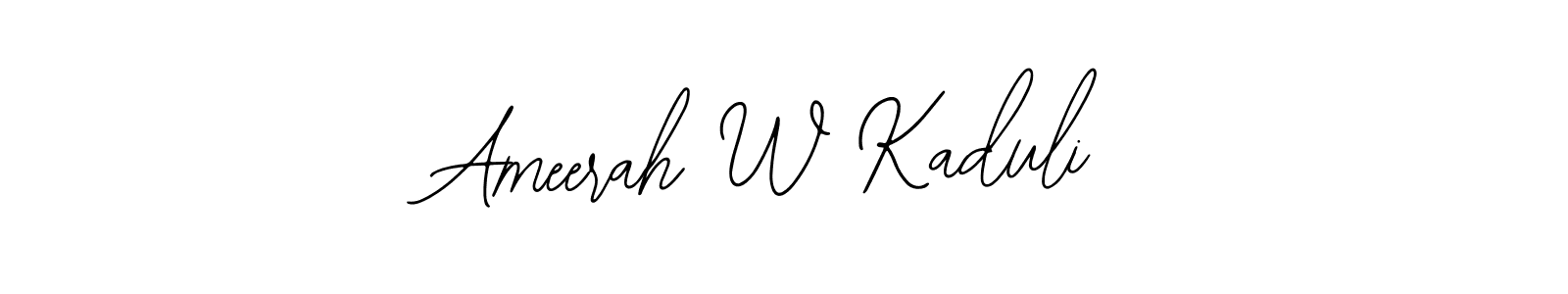 It looks lik you need a new signature style for name Ameerah W Kaduli. Design unique handwritten (Bearetta-2O07w) signature with our free signature maker in just a few clicks. Ameerah W Kaduli signature style 12 images and pictures png