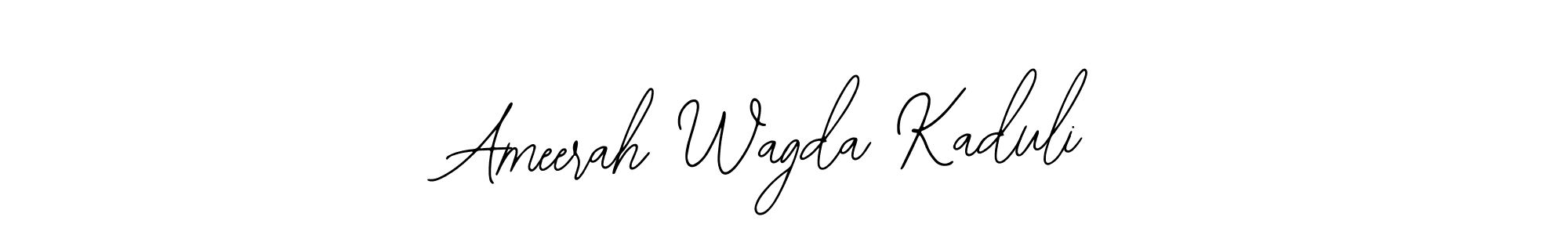You can use this online signature creator to create a handwritten signature for the name Ameerah Wagda Kaduli. This is the best online autograph maker. Ameerah Wagda Kaduli signature style 12 images and pictures png