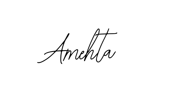 How to make Amehta signature? Bearetta-2O07w is a professional autograph style. Create handwritten signature for Amehta name. Amehta signature style 12 images and pictures png