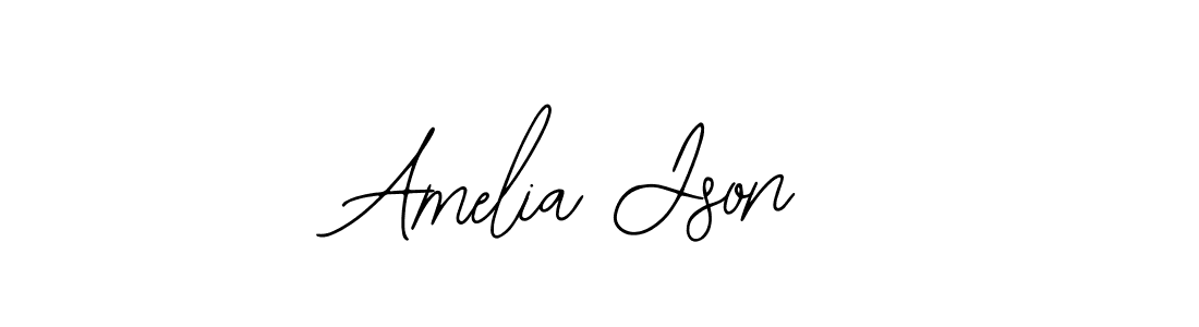 The best way (Bearetta-2O07w) to make a short signature is to pick only two or three words in your name. The name Amelia Json include a total of six letters. For converting this name. Amelia Json signature style 12 images and pictures png