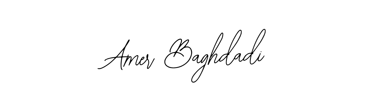 Bearetta-2O07w is a professional signature style that is perfect for those who want to add a touch of class to their signature. It is also a great choice for those who want to make their signature more unique. Get Amer Baghdadi name to fancy signature for free. Amer Baghdadi signature style 12 images and pictures png