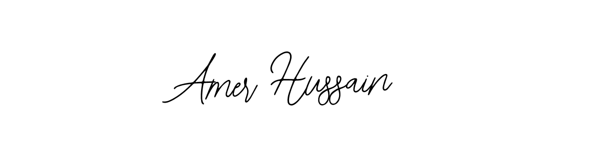 if you are searching for the best signature style for your name Amer Hussain. so please give up your signature search. here we have designed multiple signature styles  using Bearetta-2O07w. Amer Hussain signature style 12 images and pictures png