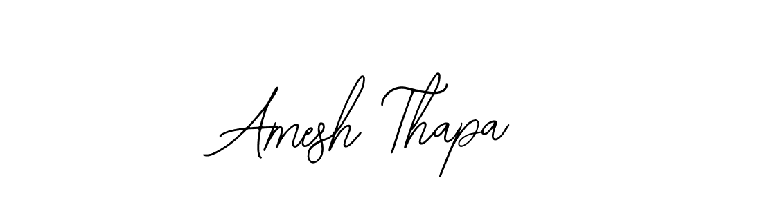 You should practise on your own different ways (Bearetta-2O07w) to write your name (Amesh Thapa) in signature. don't let someone else do it for you. Amesh Thapa signature style 12 images and pictures png