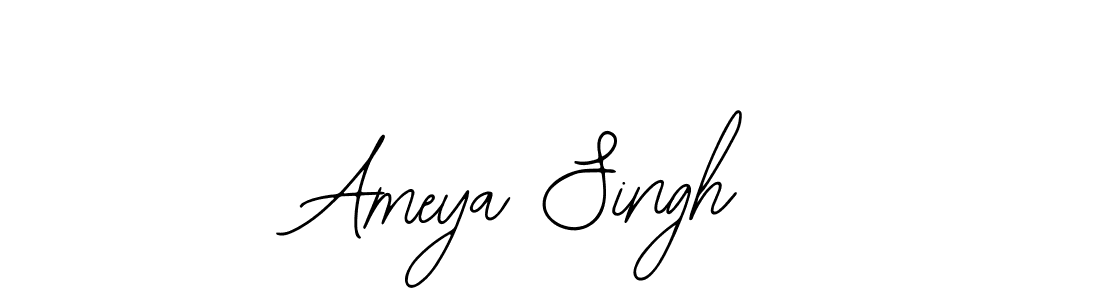 How to make Ameya Singh name signature. Use Bearetta-2O07w style for creating short signs online. This is the latest handwritten sign. Ameya Singh signature style 12 images and pictures png