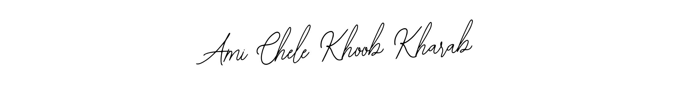if you are searching for the best signature style for your name Ami Chele Khoob Kharab. so please give up your signature search. here we have designed multiple signature styles  using Bearetta-2O07w. Ami Chele Khoob Kharab signature style 12 images and pictures png