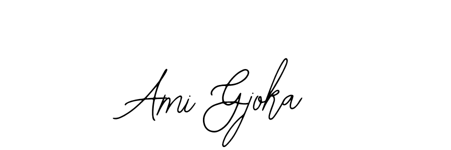Use a signature maker to create a handwritten signature online. With this signature software, you can design (Bearetta-2O07w) your own signature for name Ami Gjoka. Ami Gjoka signature style 12 images and pictures png